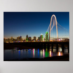 Dallas-Skyline-Dämmerung Poster