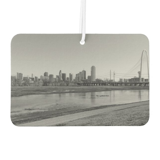 Dallas Skyline Grayscale Autolufterfrischer (Rückseite)