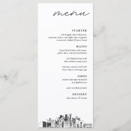 Dallas Skyline Menu Mariage Dîner