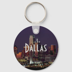 Dallas-Skyline nachts Schlüsselanhänger