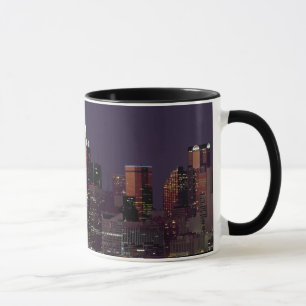 Dallas-Skyline nachts Tasse