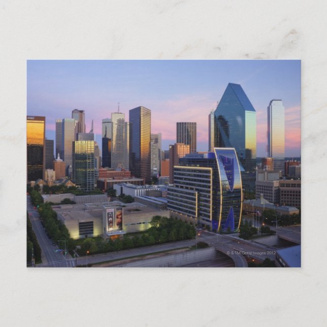 Dallas Skyline Postkarte (Vorderseite)