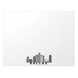 Dallas Skyline Silhouette  Notizblock