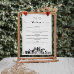 Dallas Skyline Wedding Dinner Menu Card 12x18<br><div class="desc">Die Skyline Collection ist ein atemberaubendes Sortiment an sorgfältig gezeichneten Stadtskylines,  die das Wesen der ikonischen Stadtlandschaften erfassen. Diese Kollektion,  die sich perfekt für Großveranstaltungen oder Hochzeiten in Urlaubsort gleichermaßen eignet,  verkörpert den zeitlosen Charme der Stadt und bringt eine elegante Touch zu Ihrem ganz besonderen Tag.</div>