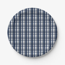 Dallas Sportfan Silver Navy Kariert gestreift
