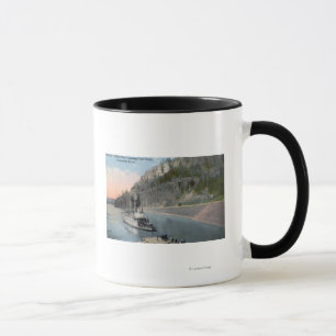 Dallas-Stadt-Dampfer auf Columbia River Tasse