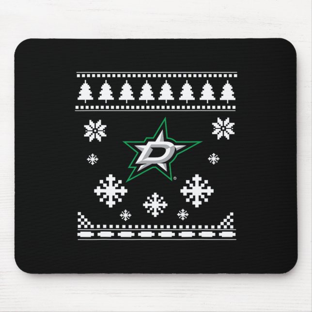 Dallas Stars Ugly Christmas Sweater Holidaze Mousepad (Vorne)