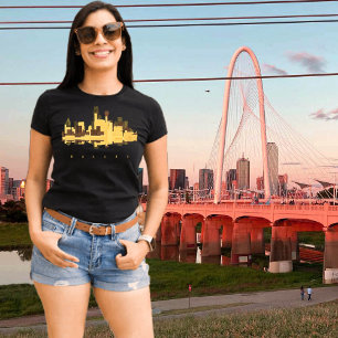 Dallas Texas Bridge Golden Sonnenuntergang Reise-T T-Shirt