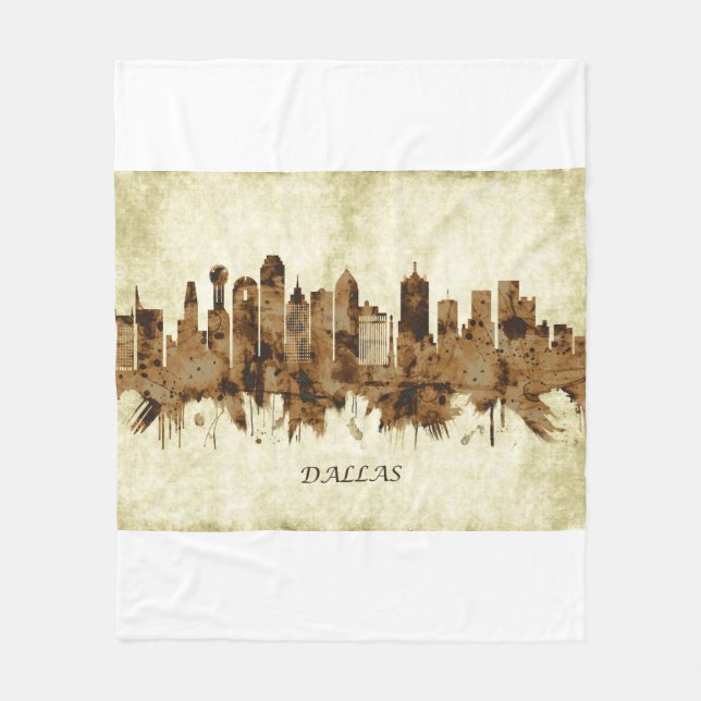 Dallas Texas City Fleecedecke (Vorderseite)