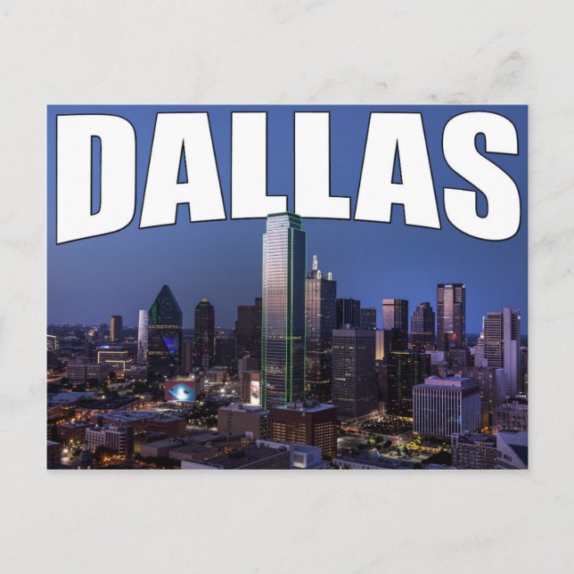 Dallas Texas City Skyline dans la carte postale du (Devant)