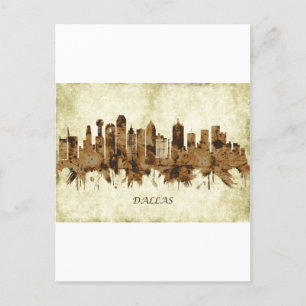 Dallas Texas Cityscape Feiertagspostkarte