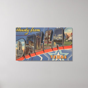 Dallas, Texas - grüß dich von - große Leinwanddruck
