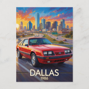 Dallas Texas Highways Leistung 1986 Postkarte