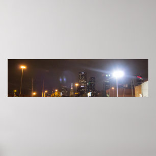 Dallas, Texas in der Nacht Poster