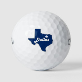 Dallas Texas Lone Star Staat Map Proud Texan Golfball