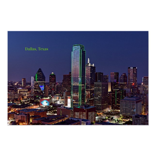 Dallas, Texas-Luftbild, Poster (Vorderseite)