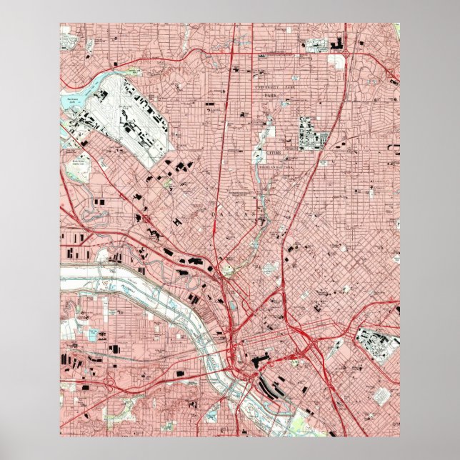 Dallas Texas Map (1995) Poster (Vorne)