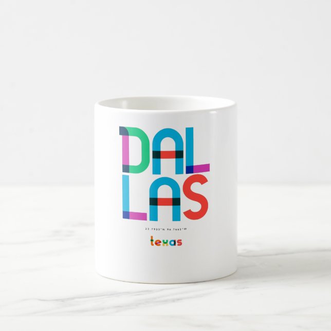 Dallas Texas Mitte Jahrhundert, Pop Art, Kaffeetasse (Mittel)