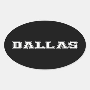 Dallas Texas Ovaler Aufkleber