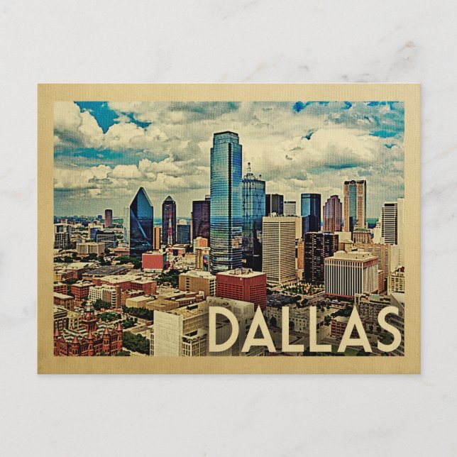 Dallas Texas Postcard Vintage Travel Postkarte (Vorderseite)