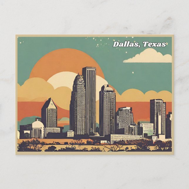 Dallas, Texas Postkarte (Vorderseite)