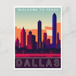 Dallas, Texas, Reise Postkarte