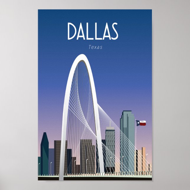 Dallas Texas Reiseplakatstadt Poster (Vorne)
