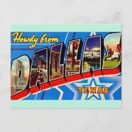 Dallas Texas Retro Grußkarte Postkarte