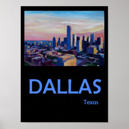 Dallas Texas Retro Reiseposter Poster