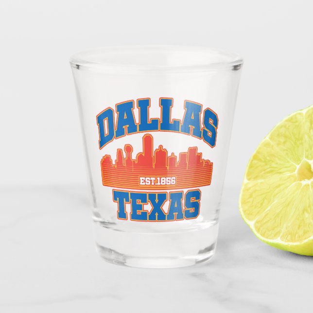 Dallas, Texas Schnapsglas (Vorderseite)