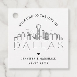 Dallas, Texas Skyline | Begrüßung Geschenkanhänger