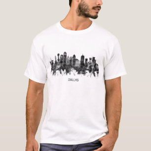 Dallas Texas Skyline BW T-Shirt