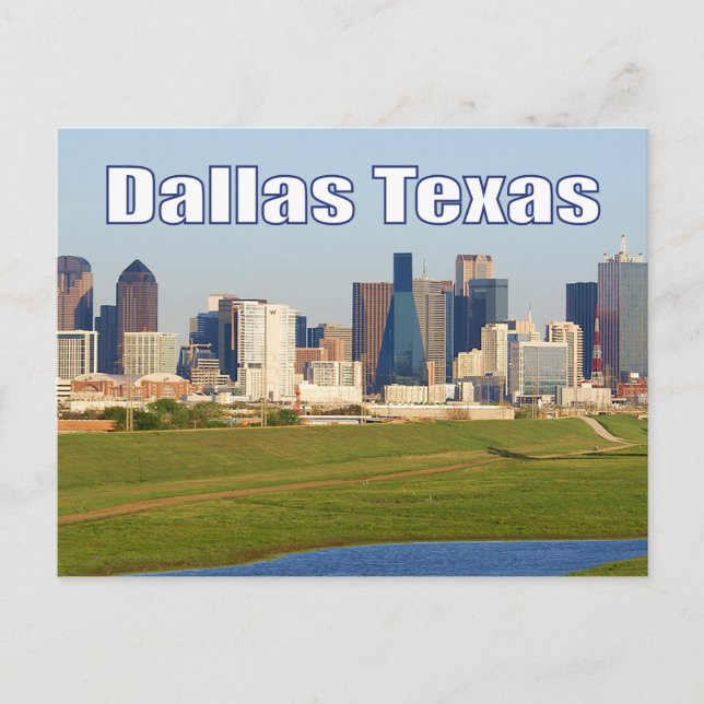 Dallas, Texas Skyline, Carte postale des États-Uni (Devant)