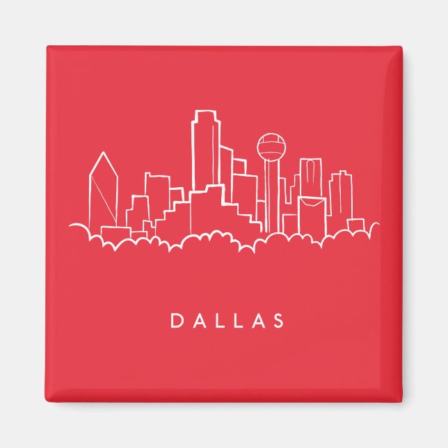 Dallas Texas Skyline Magnet (Vorne)