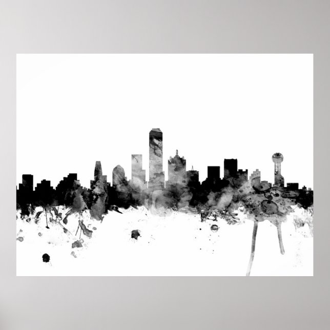 Dallas Texas Skyline Poster (Vorne)