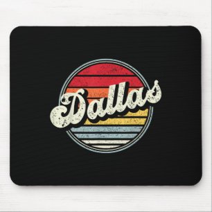 Dallas Texas Tx Zuhause Staat Cool 70er Style Suns Mousepad