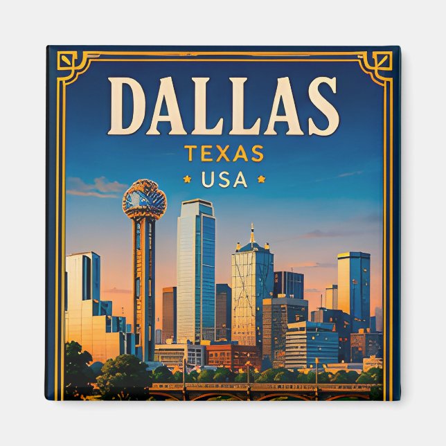 ⭐ Dallas Texas Urlaubserinnerung Magnet (Vorne)
