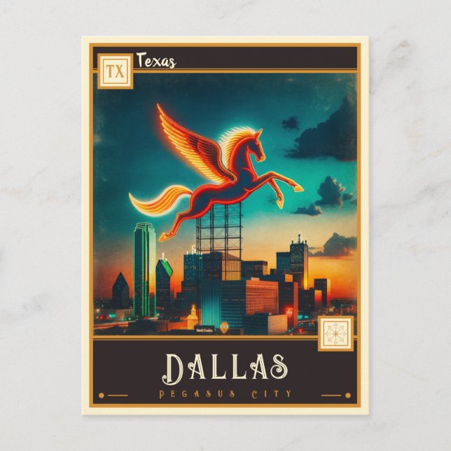 Dallas, Texas | VINTAG Postkarte (Vorderseite)