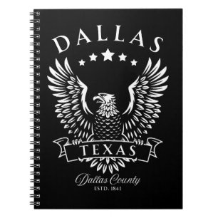 Dallas Texas Vintage Adler Notizblock