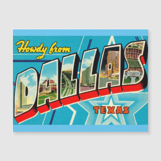 Dallas, Texas Vintage - Magnetkarte