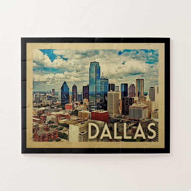 Dallas Texas Vintage Travel (Horizontal)