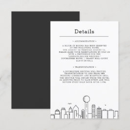 Dallas, Texas Wedding | Gästedaten Einladung