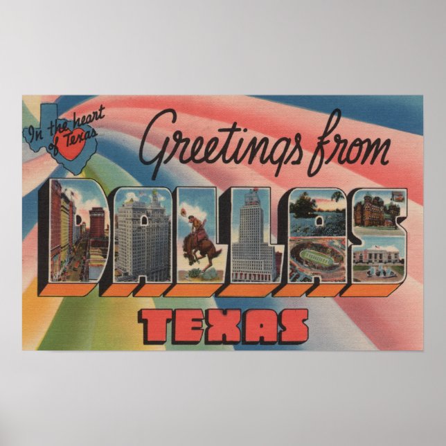 Dallas, TexasLarge Letter ScenesDallas, TX Poster (Vorne)