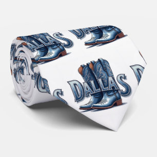 Dallas Texte avec Cravate Boots Cowboy