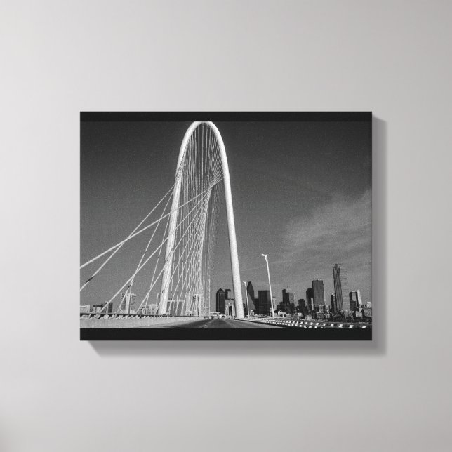 Dallas und Margaret Hunt Hill Bridge Leinwanddruck (Vorderseite)