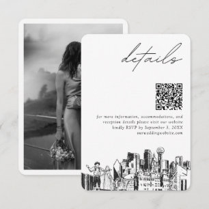 Dallas Wedding Details QR Code Small Begleitkarte