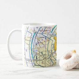 Dallas. Worth Flyway Chart Kaffeetasse