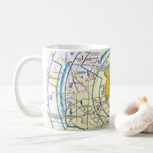 Dallas. Worth Flyway Chart Kaffeetasse