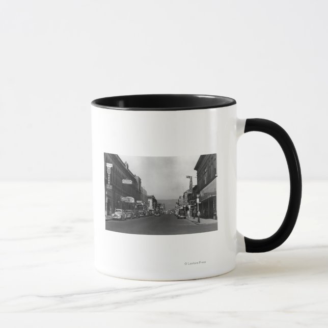 Dalles, Oregon Main Street Town View Tasse (Rechts)