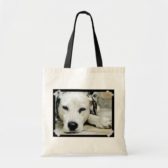 Dalmate reposant le petit sac fourre-tout (Devant)